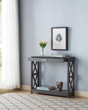 Grey Wood Storage Console Table- Model 18040B