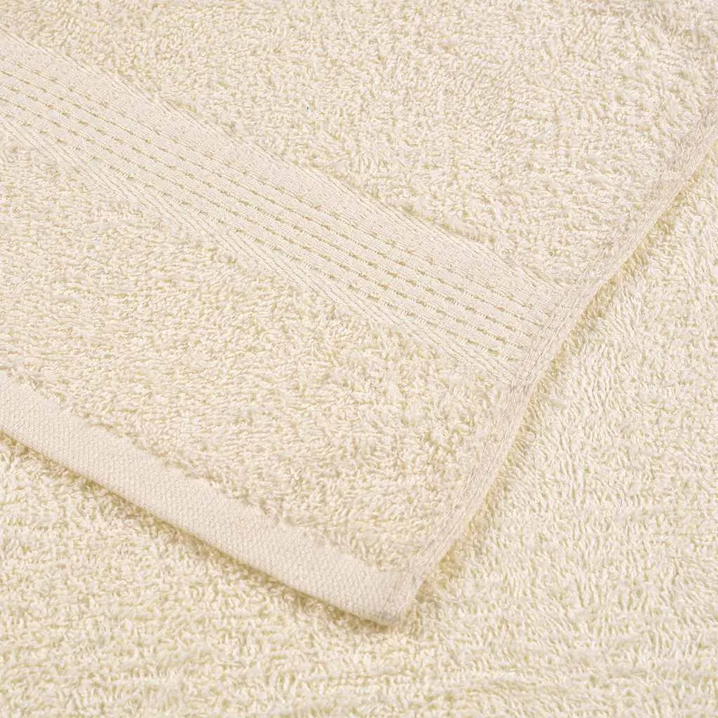 Hand Towels 10 pcs Cream 50x100 cm 360 gsm 100% Cotton