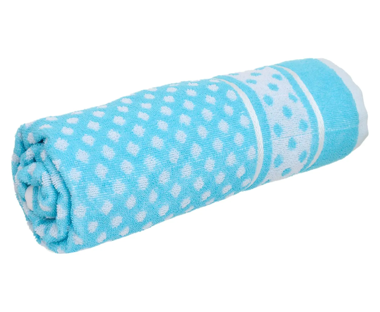 Heart HomeDot Printed Super Soft, Fluffy, and Absorbent, Cotton Bath Towel Perfect for Daily Use, 30"x60"- Pack of 3 (Sky Blue)
