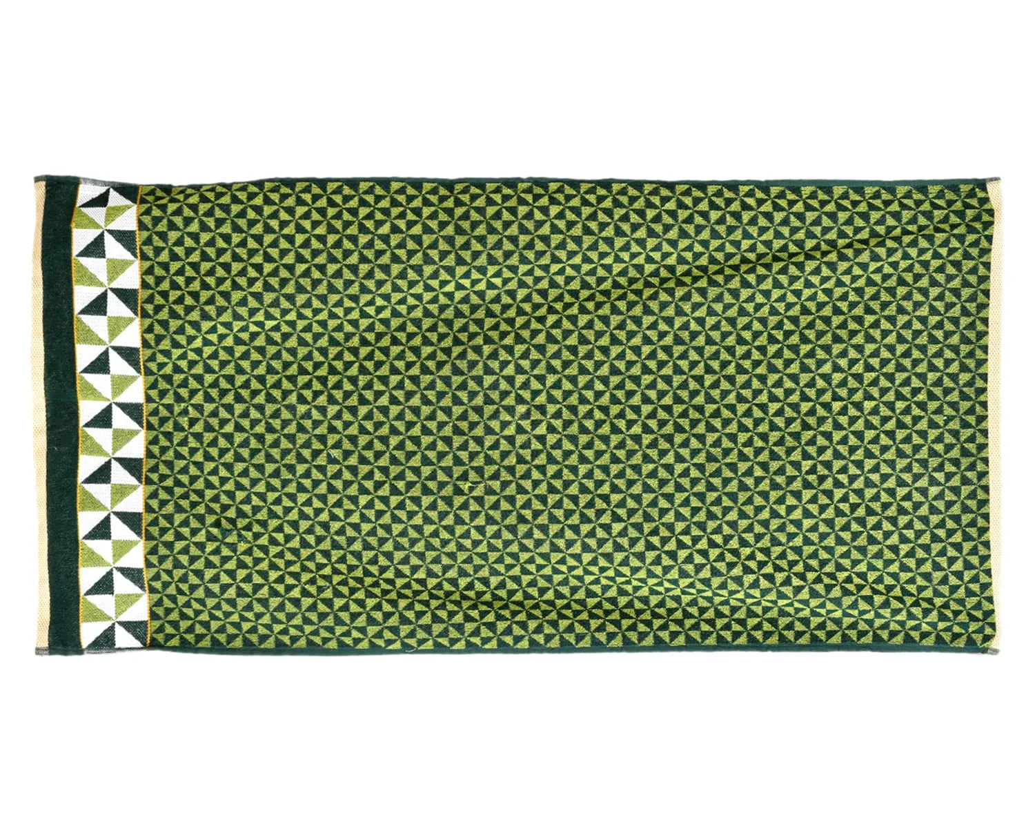 Heart HomeTringle Printed Super Soft, Fluffy, and Absorbent, Cotton Bath Towel Perfect for Daily Use, 30"x60"- Pack of 3 (Green)