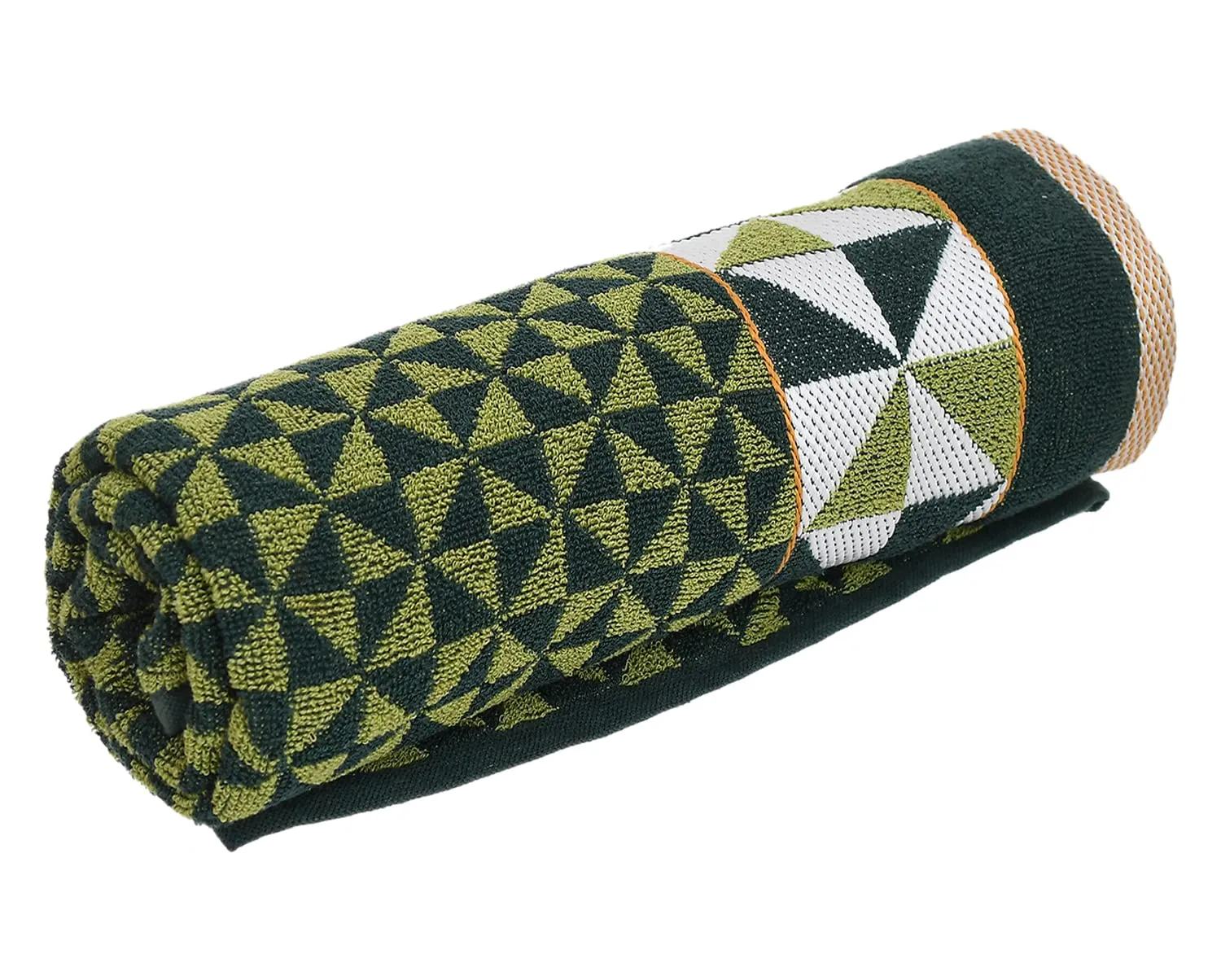 Heart HomeTringle Printed Super Soft, Fluffy, and Absorbent, Cotton Bath Towel Perfect for Daily Use, 30"x60"- Pack of 3 (Green)
