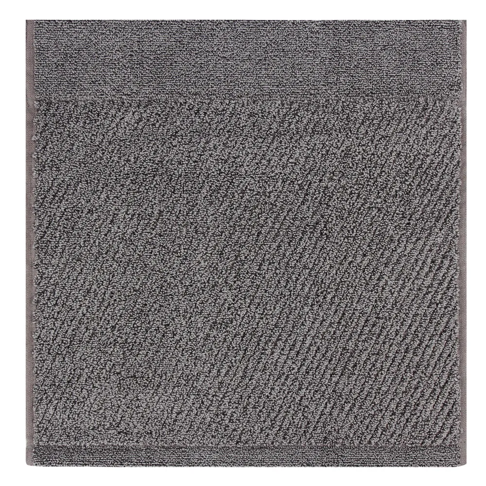 Hokime Ribbed Towels, Bath Towel Set - 6 Piece, Shitake Grey