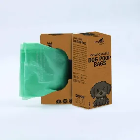 IMVELO GREEN YOUR HYGIENE Compostable Dog Poop Bags (60 Bags) 2 Rolls | Leak Proof Pet Waste Garbage Bags (Pack of 2, Green)