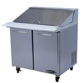 Kool-It KSTM-36-2 36" 2-Section Refrigerated Mega Top Sandwich Prep Table
