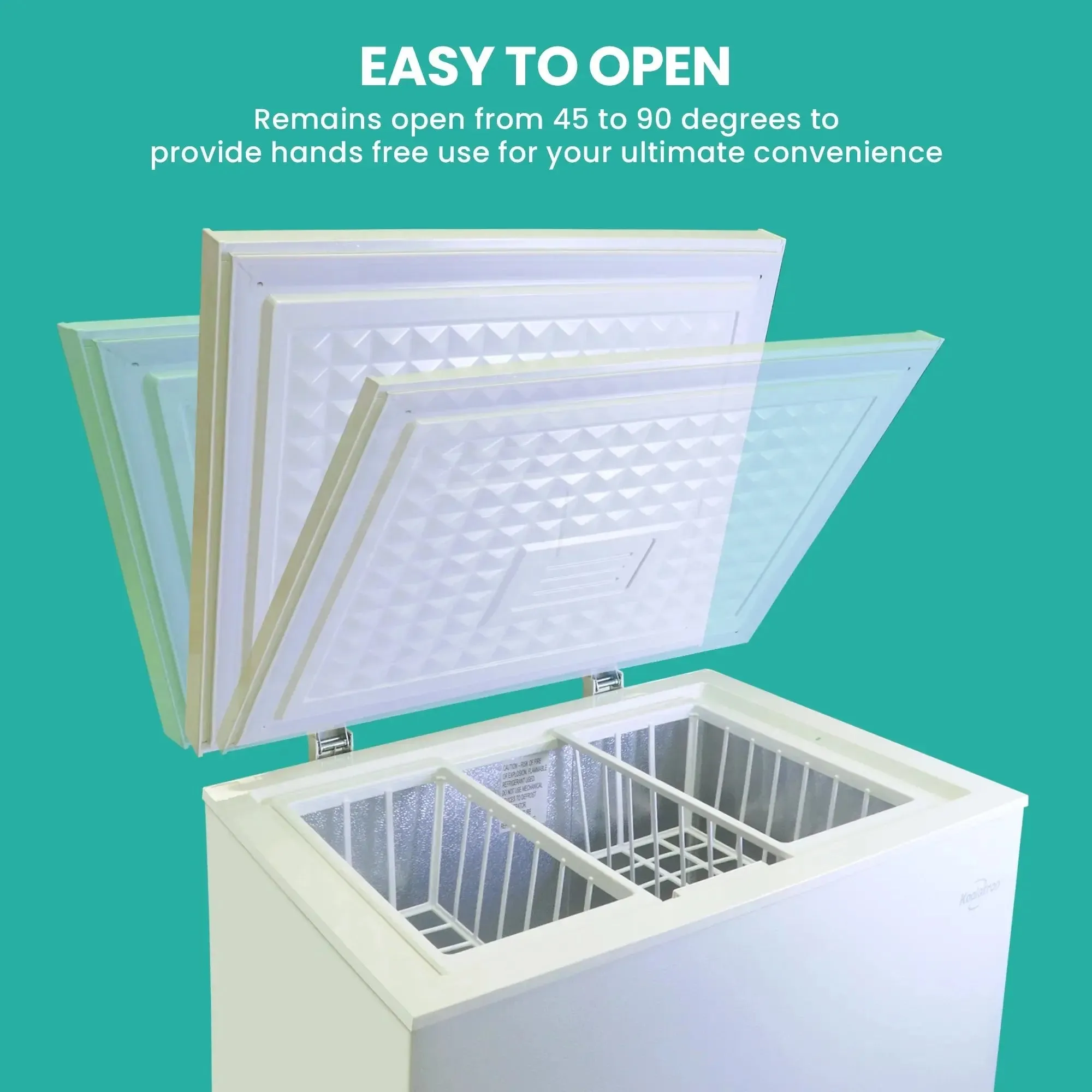 Koolatron Chest Freezer 5.0 Cu Ft, Compact Freezer (155L) White, Manual Defrost
