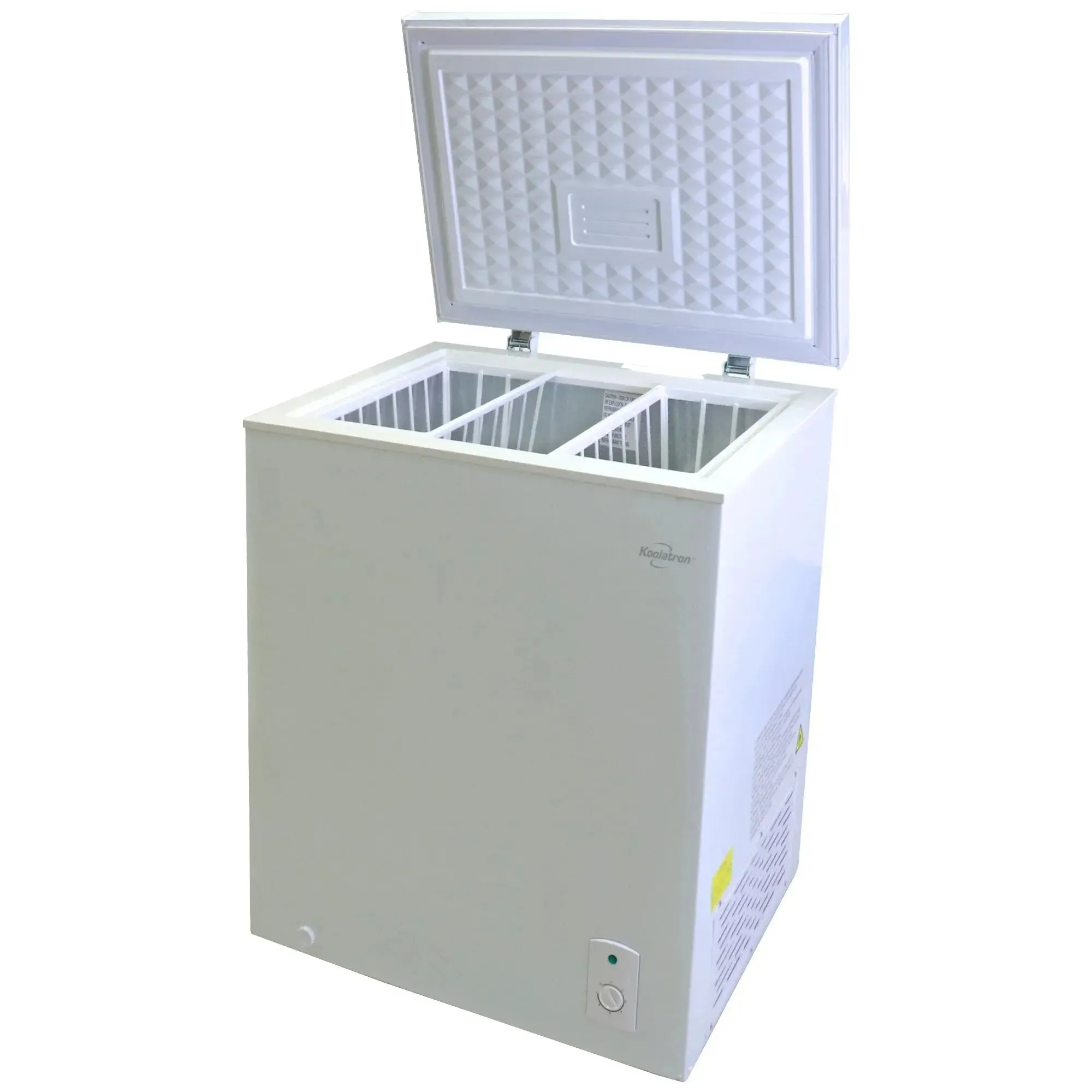 Koolatron Chest Freezer 5.0 Cu Ft, Compact Freezer (155L) White, Manual Defrost