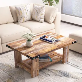 Lazywud Coffee Table For Living Room (Yukon Oak)
