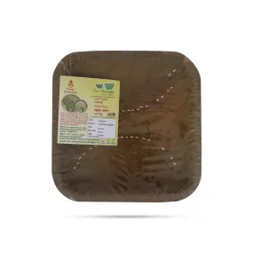 Leaf Plate - 10 Pcs Set - Square - 8x8 Inch