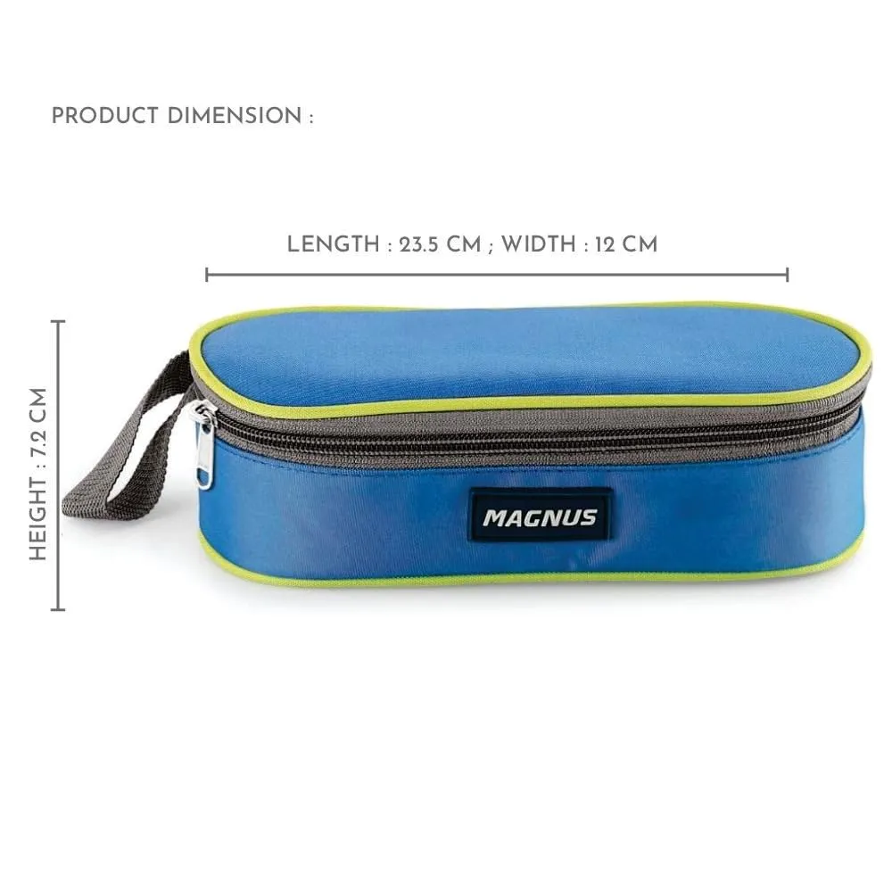 Magnus Avanza 2 Deluxe Stainless Steel Lunch Box | Airtight, Leakproof, Insulated | Ideal Lunch Box for Kids | Lunch Boxes for Office Men and Women | Compact Design with Carrying Pouch