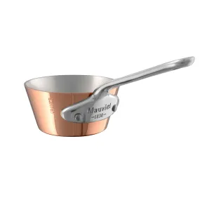 Mauviel M'Mini Copper Splayed Saute Pan With Pouring Spout & Stainless Steel Handle, 0.15-qt