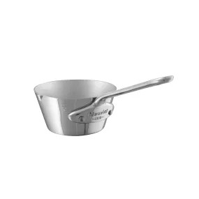 Mauviel M'Mini Stainless Steel Splayed Saute Pan with Pouring Spout, 0.15-qt