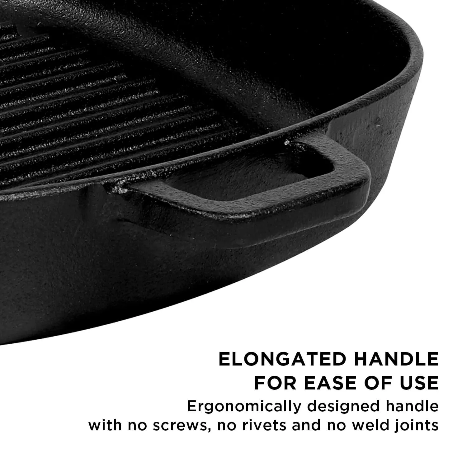 Meyer Cast Iron 2pcs Set - 25cm Grillpan   28cm Flat Dosa Tawa