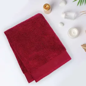 Micro Cotton Soft Serenity Solid Bath Towel - Red