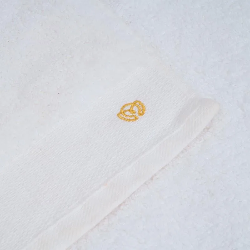 Micro Cotton Soft Serenity Solid Hand Towel (White) - Set Of Two