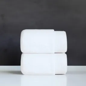 Micro Cotton Soft Serenity Solid Hand Towel (White) - Set Of Two