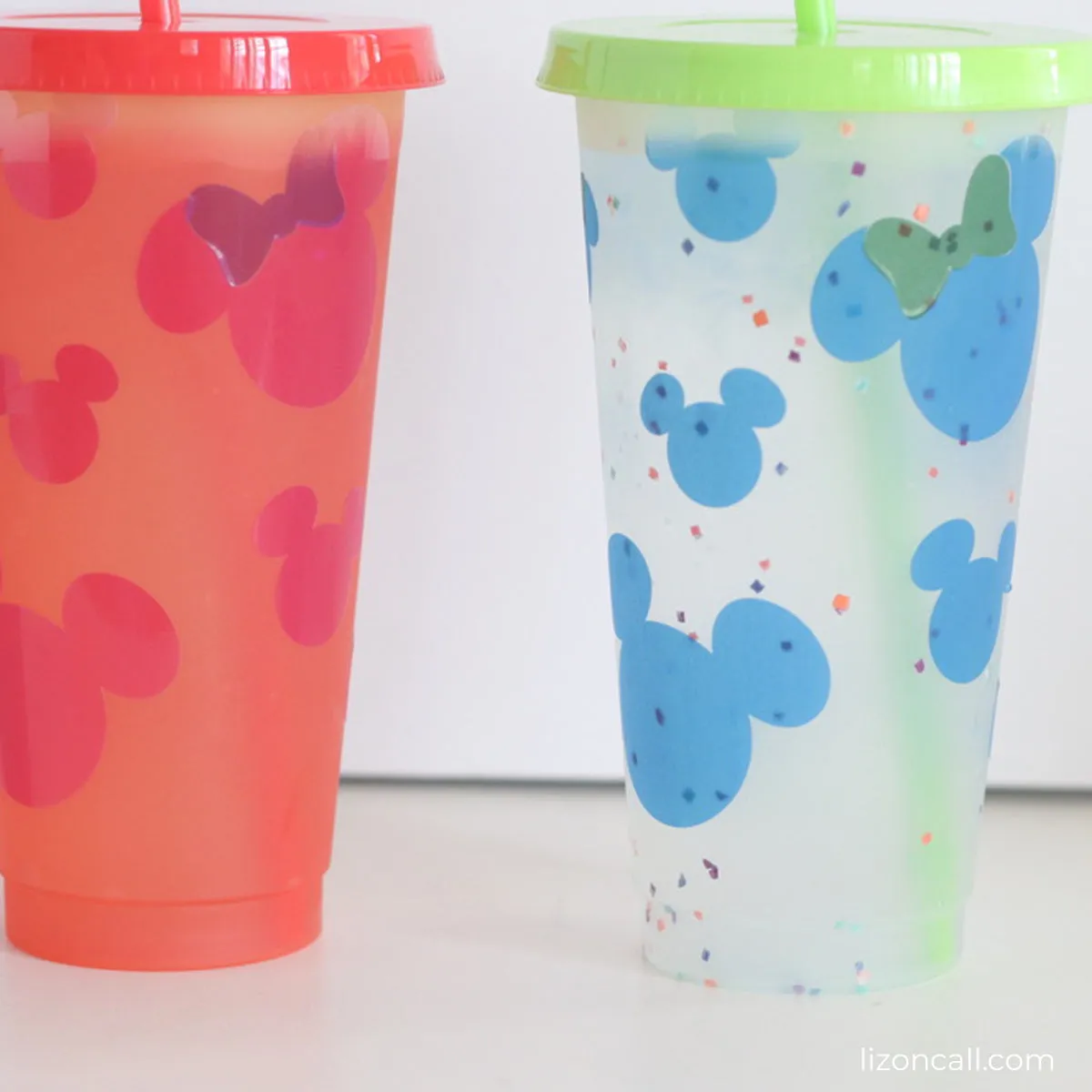 Mouse Heads Reusable Color Changing Cold Cup