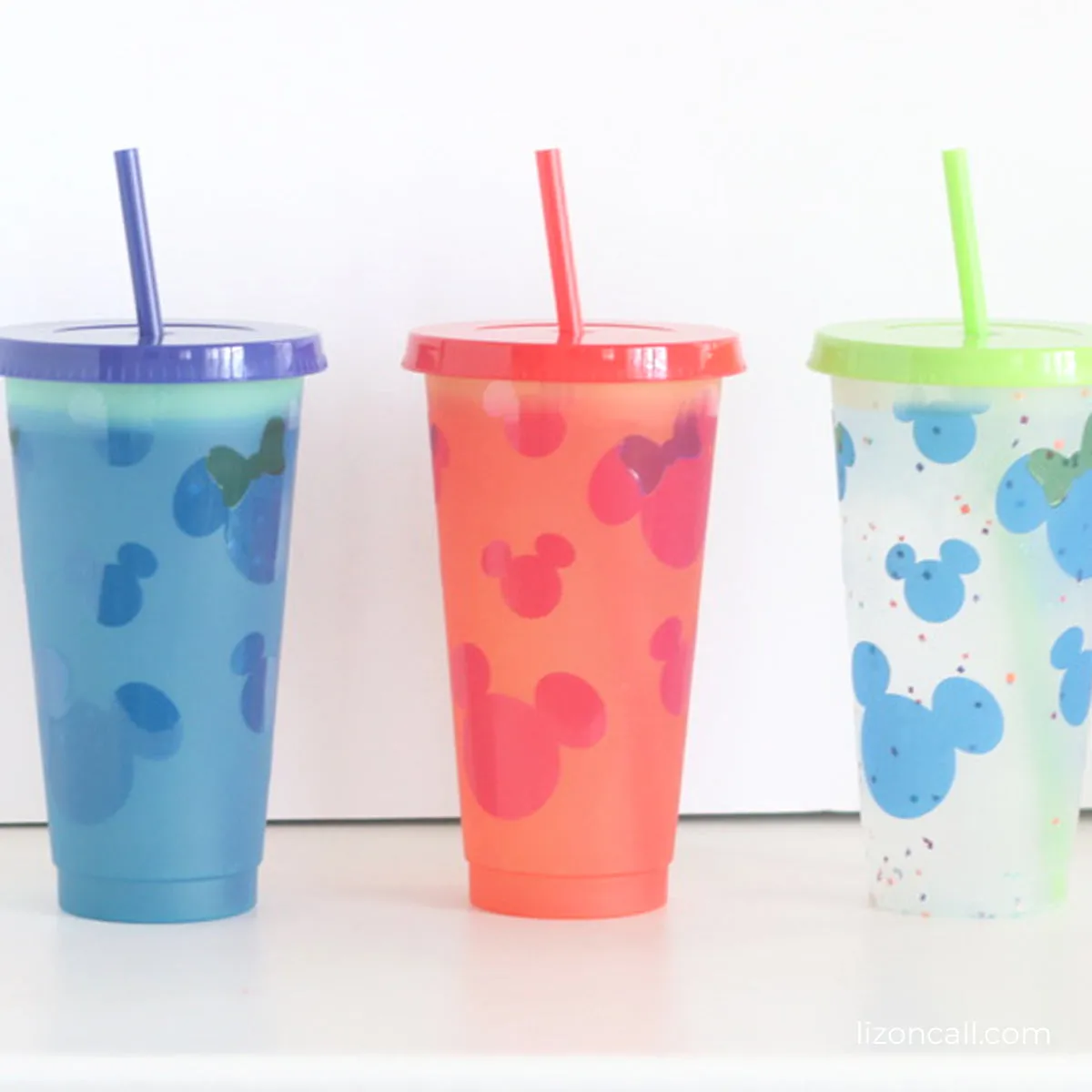 Mouse Heads Reusable Color Changing Cold Cup