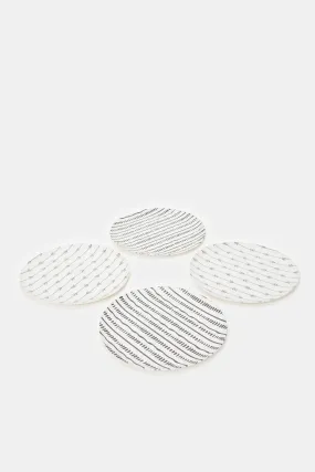 Multicolour Bamboo Dessert Plate Set (4 Piece)