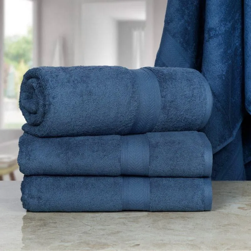 Myst Bath Towel (Navy Blue) - Set Of Four