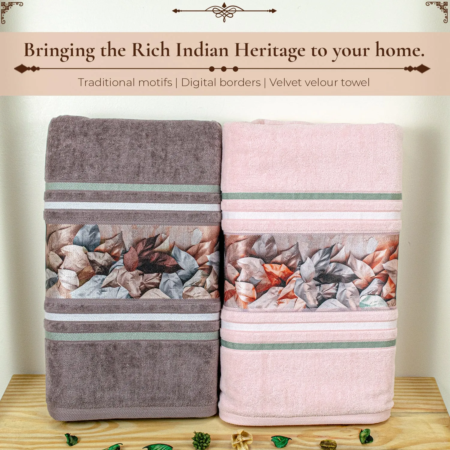 Oriental 450 GSM Bath Towels Set Of 2 | Ultra Soft & Highly Absorbent Towels