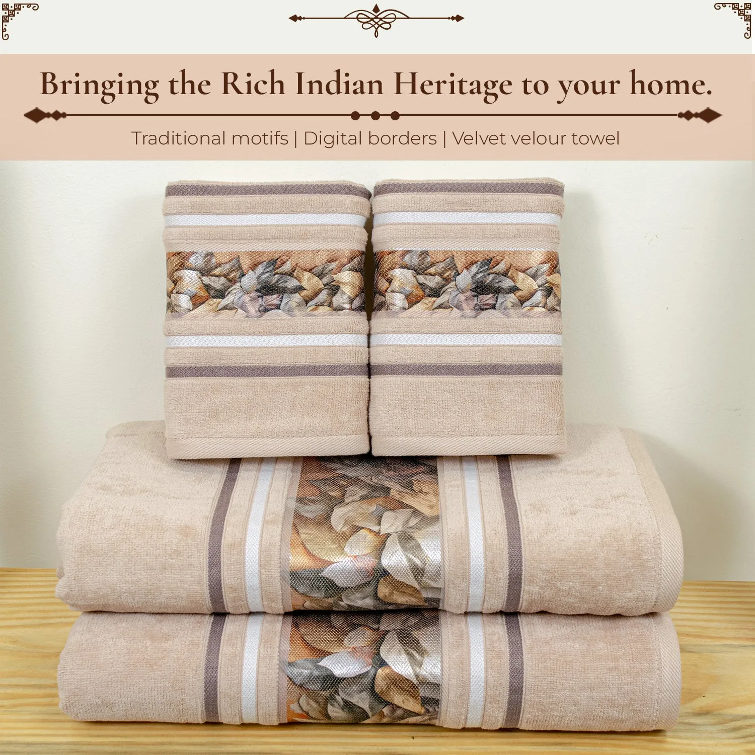 Oriental 450 GSM Bath Towels Set Of 4 | Ultra Soft & Highly Absorbent Towels