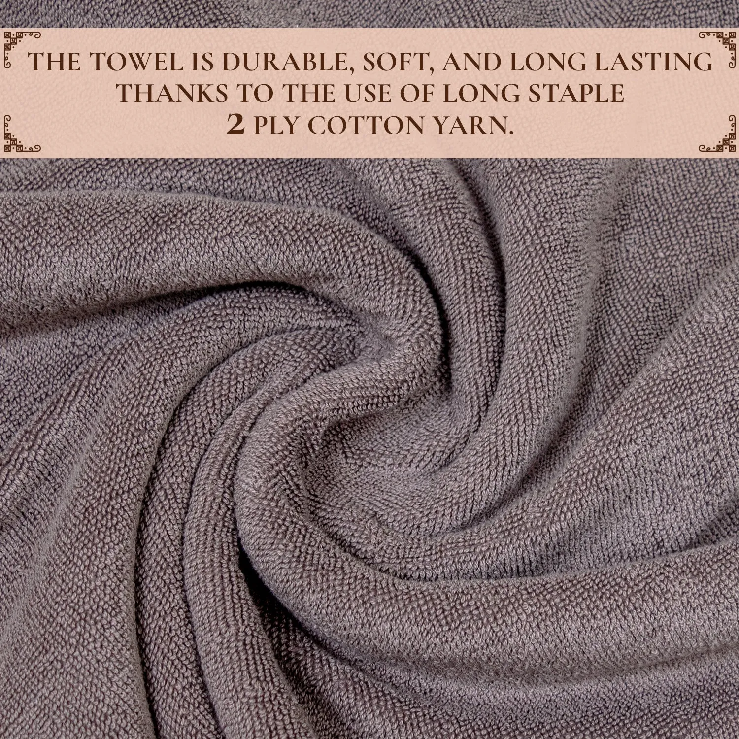 Oriental 450 GSM Bath Towels Set Of 4 | Ultra Soft & Highly Absorbent Towels