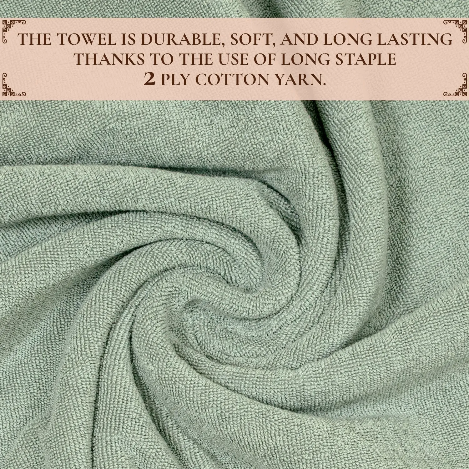 Oriental 450 GSM Bath Towels Set Of 4 | Ultra Soft & Highly Absorbent Towels