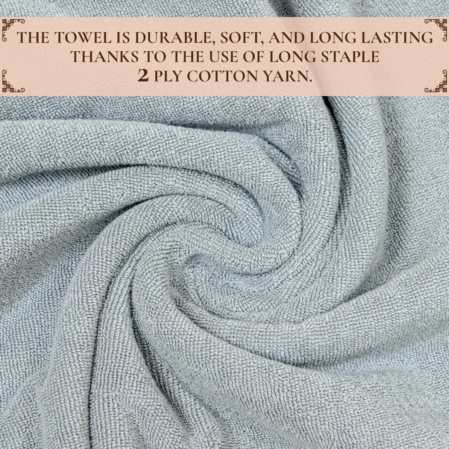 Oriental 450 GSM Bath Towels Set Of 4 | Ultra Soft & Highly Absorbent Towels