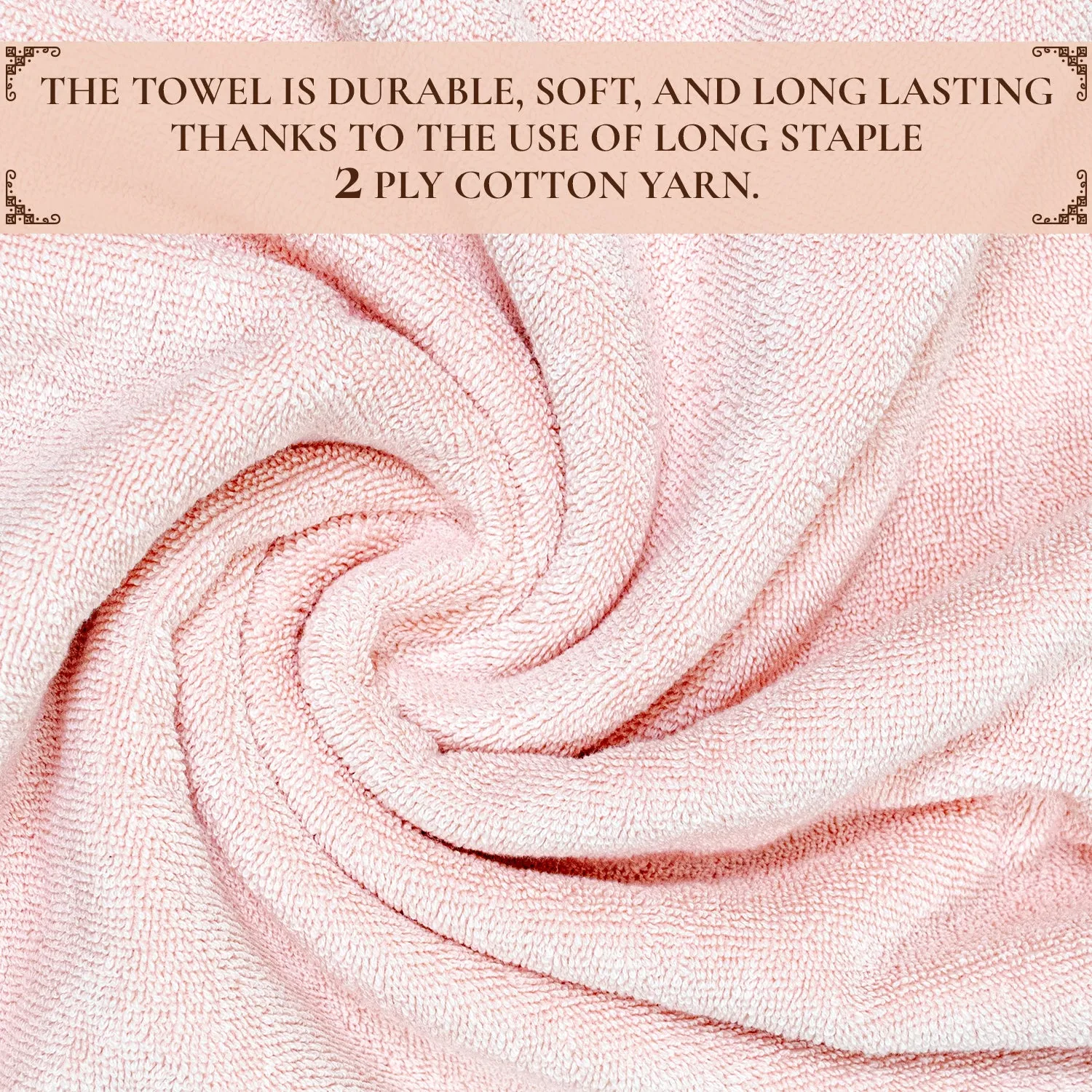 Oriental 450 GSM Bath Towels Set Of 4 | Ultra Soft & Highly Absorbent Towels