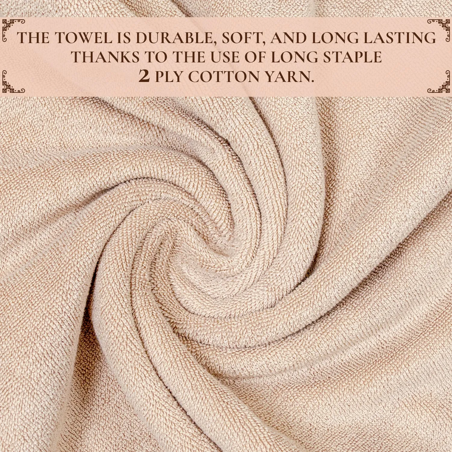 Oriental 450 GSM Bath Towels Set Of 4 | Ultra Soft & Highly Absorbent Towels