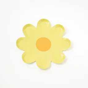 Party Paper Plate | Yellow Daisy Shaped | Set of 10