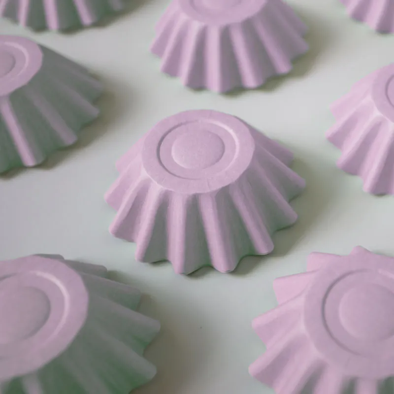 Pastel Lilac Bloom Baking Cups