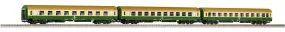 Piko HO 58278 3-pk Pass set  beige-green  2 x 2nd Cl.   1 x 1st Cl. DR IV DC 2024 New Item
