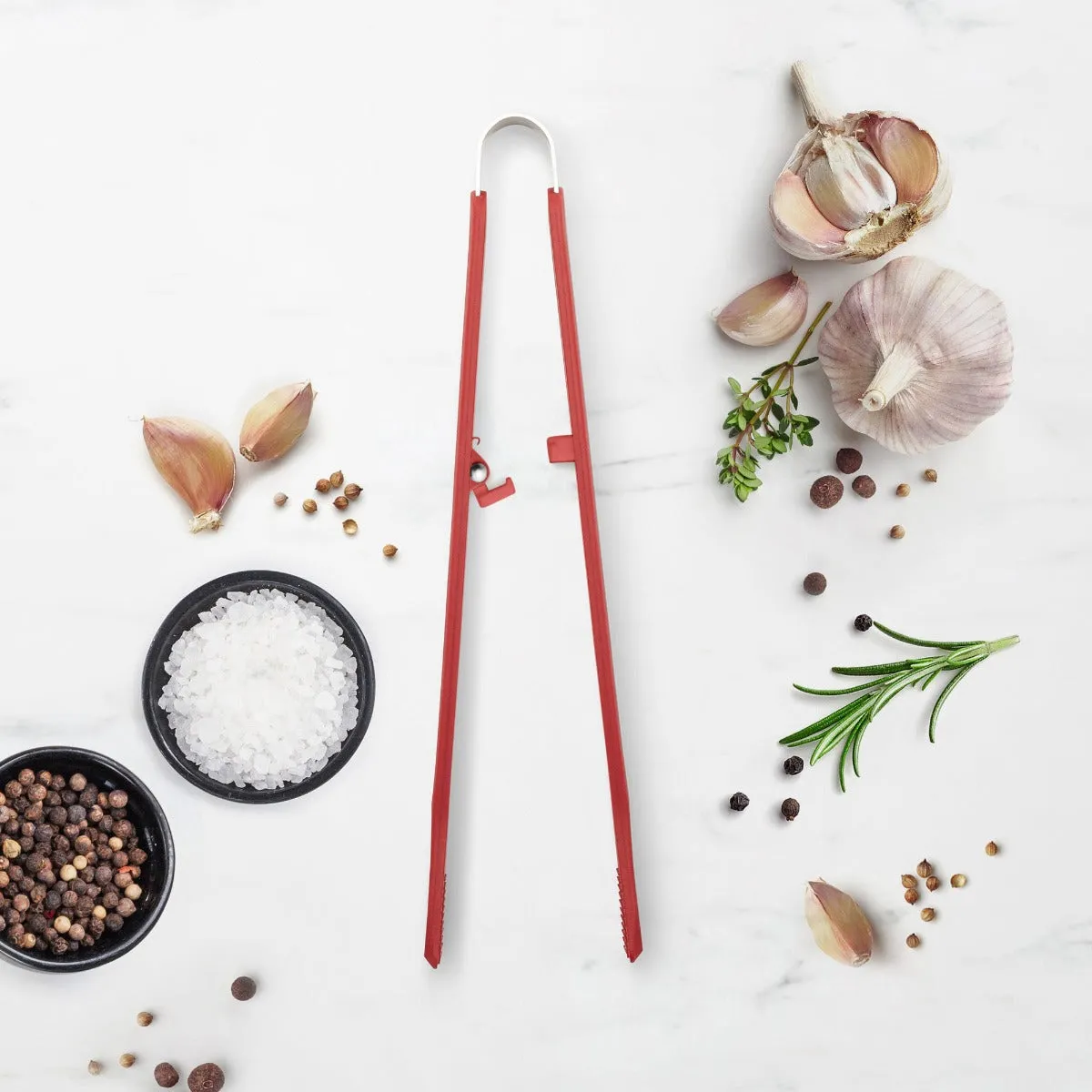 Platinum Silicone Tongs | Red
