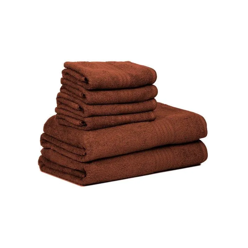 Plush Pamper Towel (Brown) - Six Piece Set