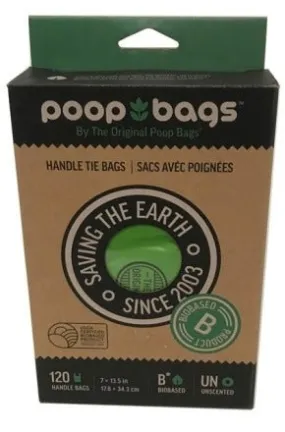 Poop Bags Handle Tie Bags - Unscented