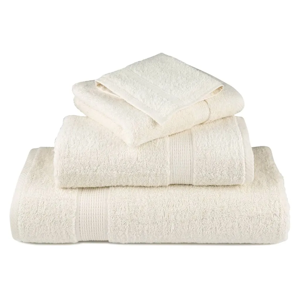 Premium Shower Towels 4 pcs Cream 70x140 cm 600 gsm 100% Cotton