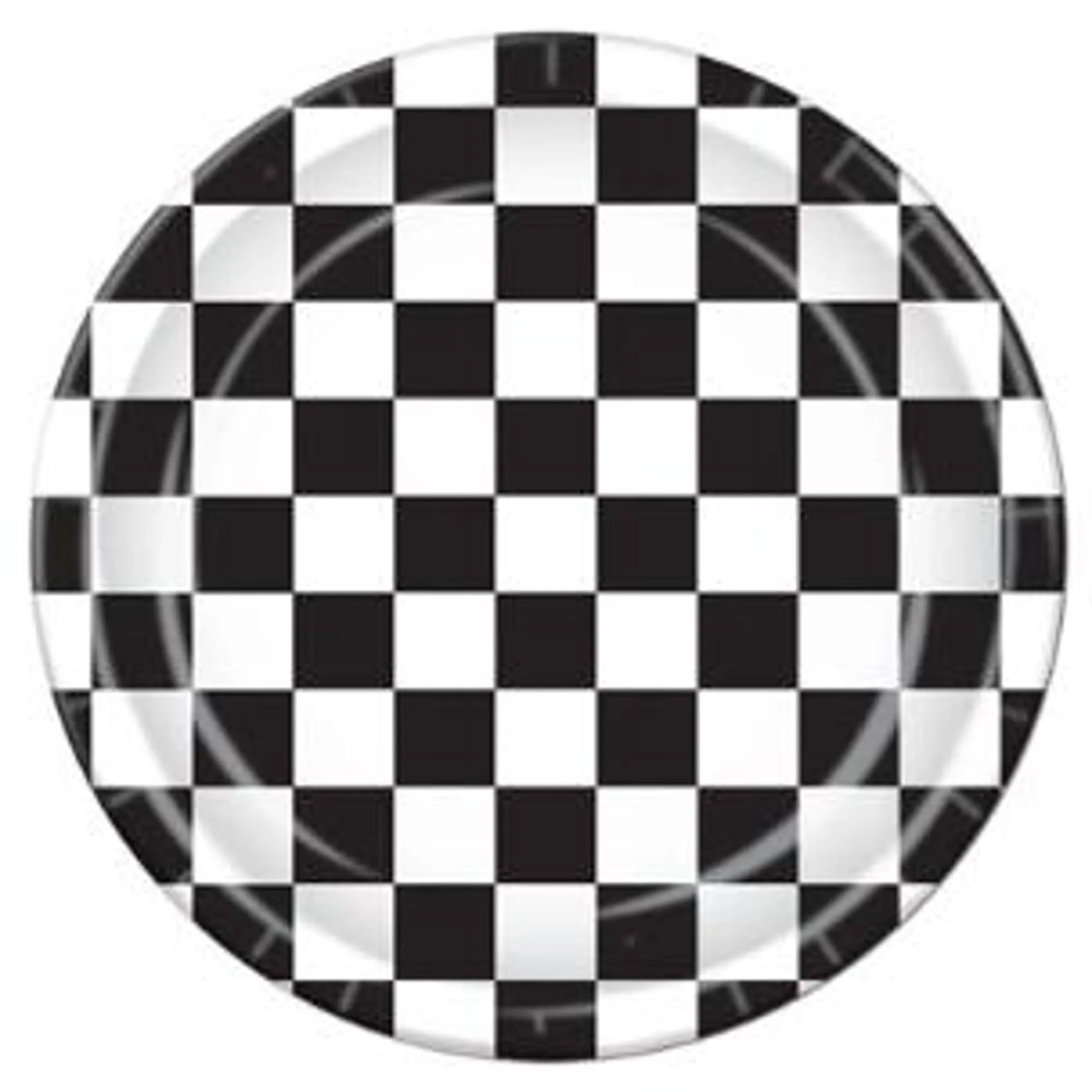 "Checkered Paper Plates - Pack Of 8 - 9 Inches"