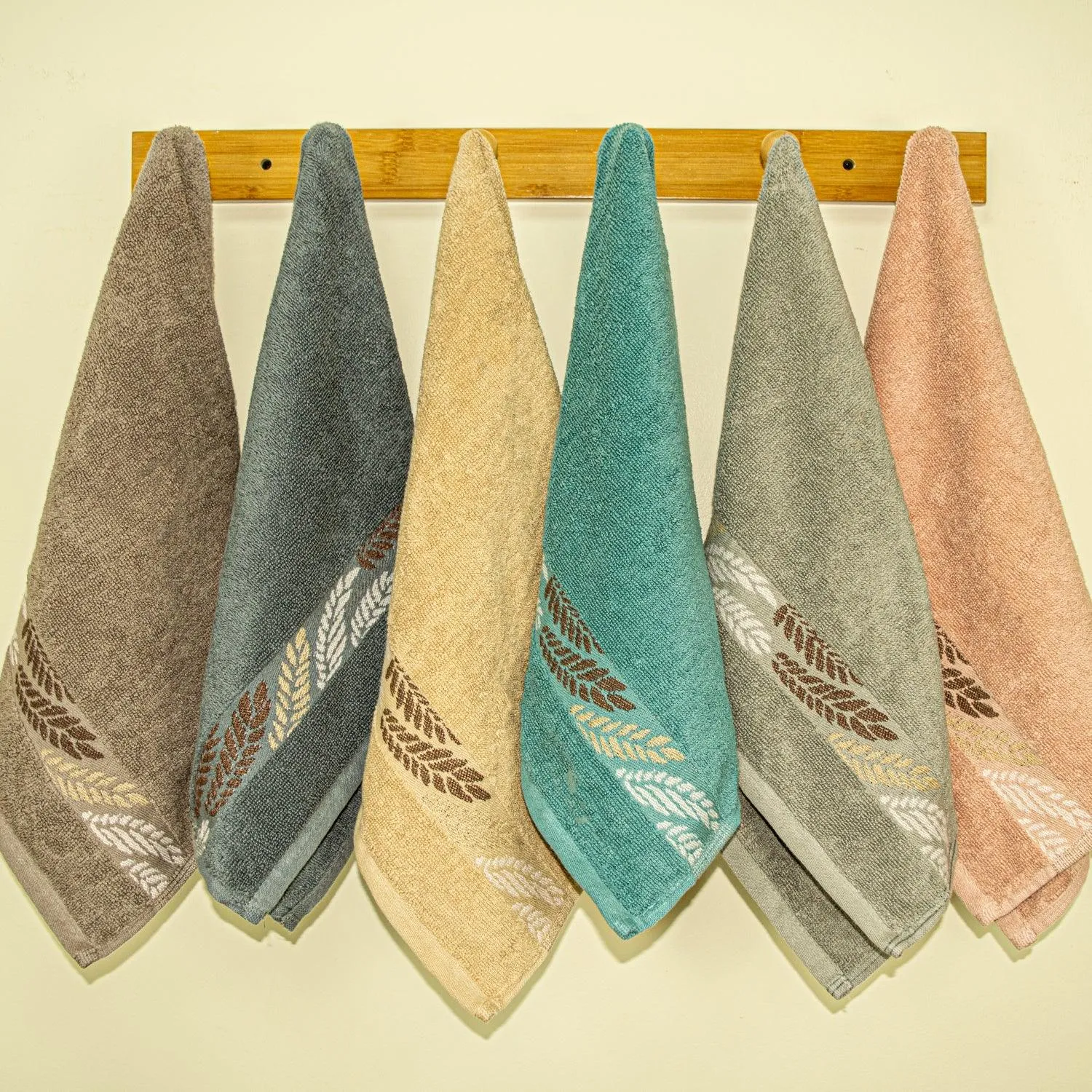 Rangoli Morgan 470 GSM 100% Cotton 6 Hand Towels