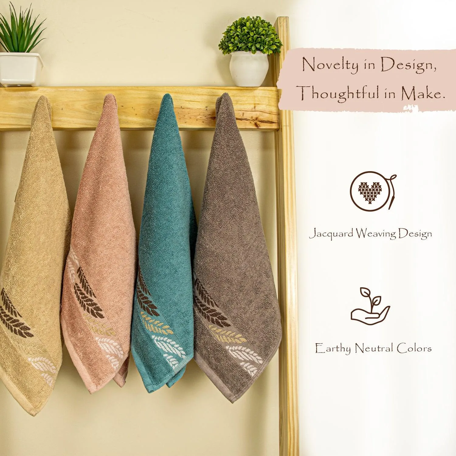 Rangoli Morgan 470 GSM 100% Cotton 6 Hand Towels