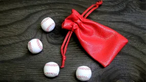 Set of 4 Leather Balls for Cups and Balls by Leo Smetsers - Supply