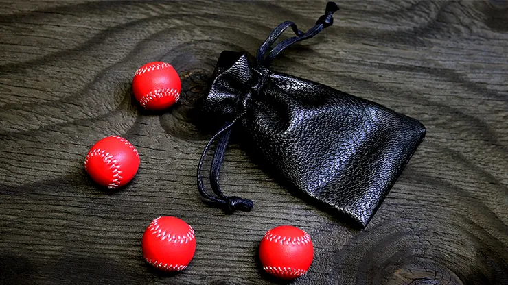 Set of 4 Leather Balls for Cups and Balls by Leo Smetsers - Supply