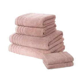 So Soft 6 Piece Towel Bale Dusky Pink 2 Face, 2 Hand, 2 Bath