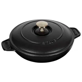 Staub Cast Iron Round Covered Dish Baking, 7.9-in, Matte Black