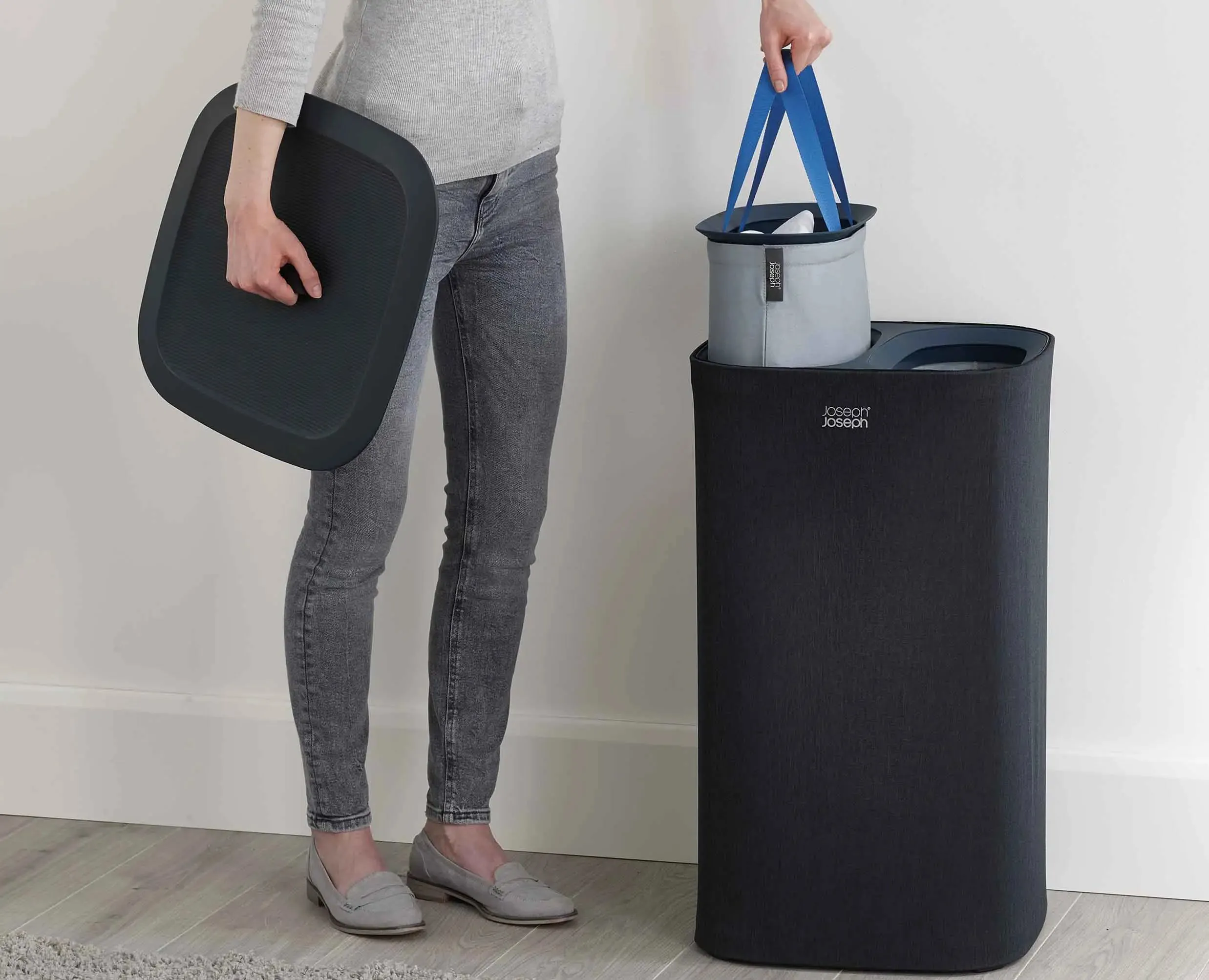 Tota 60L Black Laundry Separation Basket