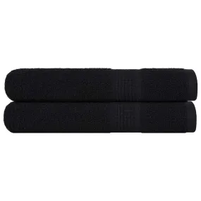 Towels 2 pcs Black 100x200 cm 360 gsm 100% Cotton