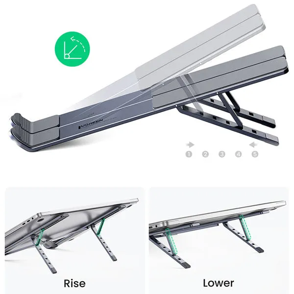 UGreen Compact Foldable Alu Laptop Riser 17.3" - Aluminium Silver - 40289