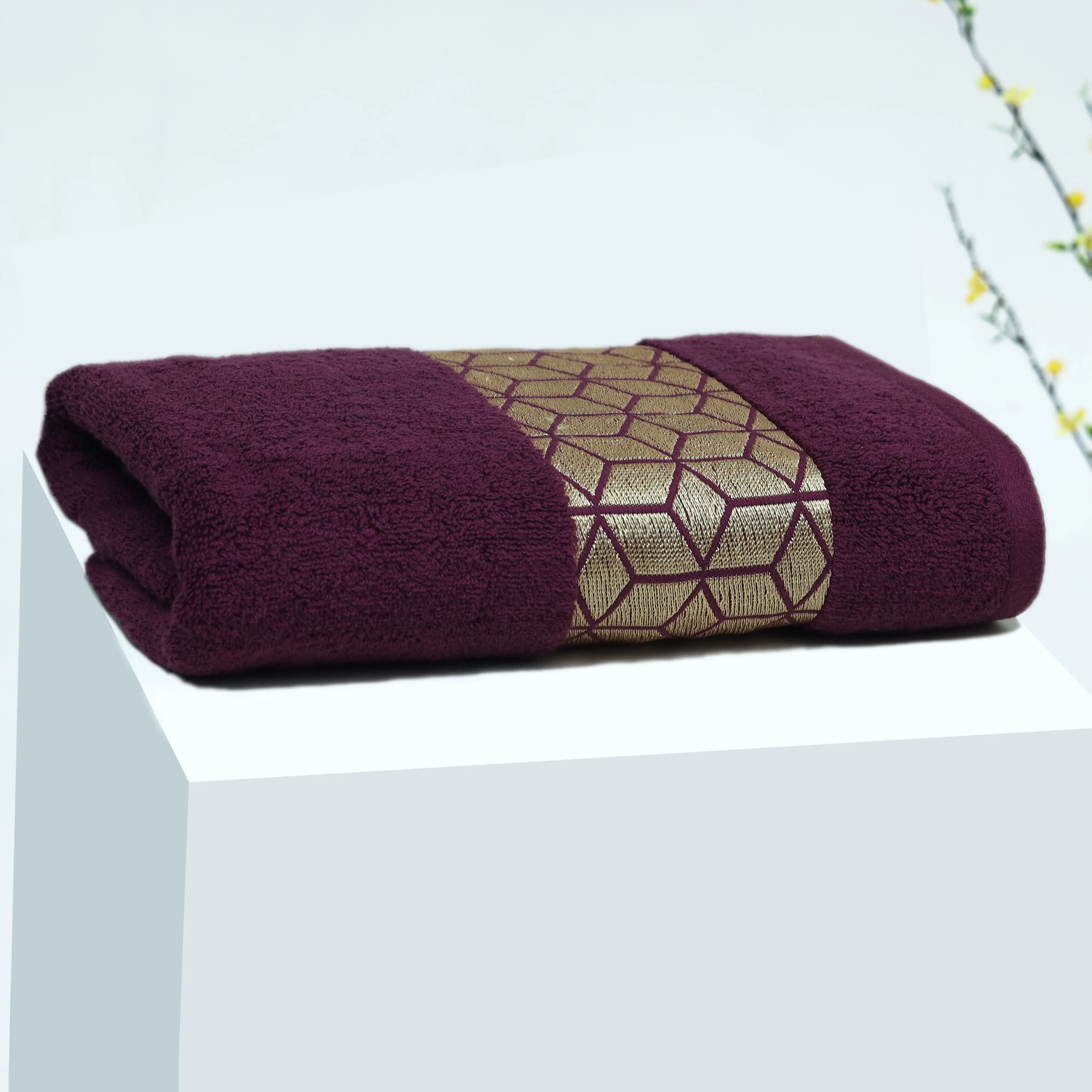 Ultra Premium Quality Soft Cotton Towel(Purple)
