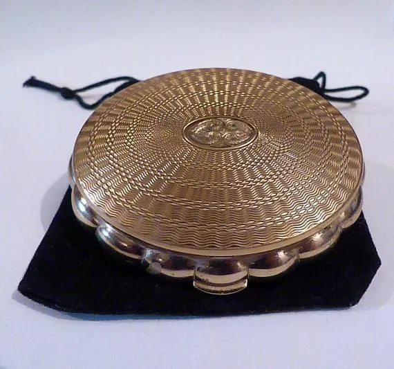 Vintage Kigu Minuette musical powder box romantic gifts for her mid-century antiques