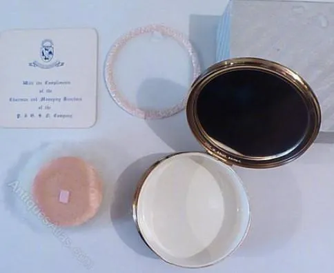 Vintage P & O powder bowl The Peninsular and Oriental Steam Navigation Company souvenirs
